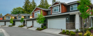 homes with white garage doors